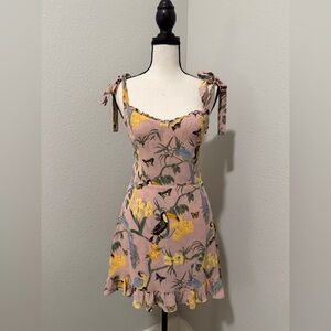 Reformation Pink Floral Mini Dress